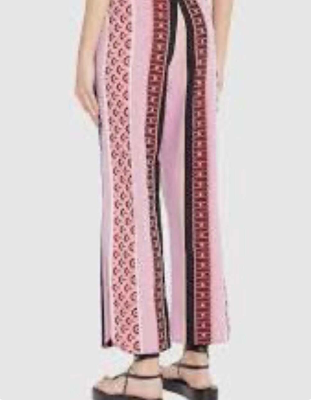 Zero + Maria Cornejo Moroccan Stripe Wide-Leg Pants in Pink